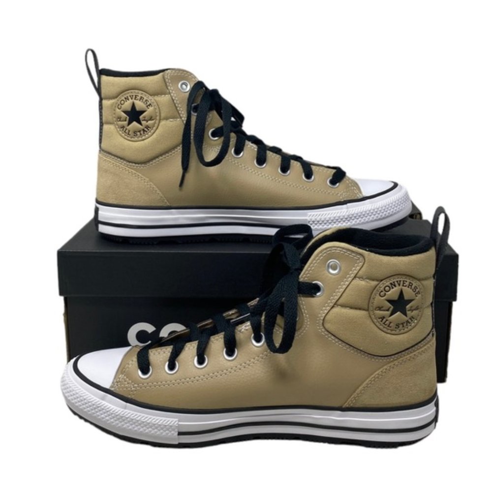 Converse CTAS Berkshire Boot Hi Men's Nomad Khaki Leather Sneakers A04475C - Picture 3 of 9